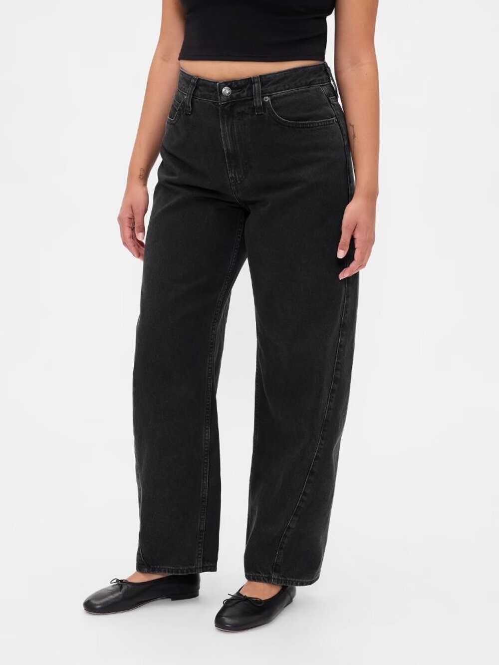 GAP Curvy High Rise Barrel Jeans - Short